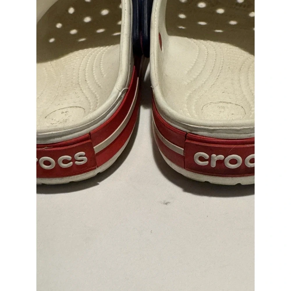 Crocs Adult Shoes Classic American Flag USA Clogs Men 6 Women 8 Patriot
